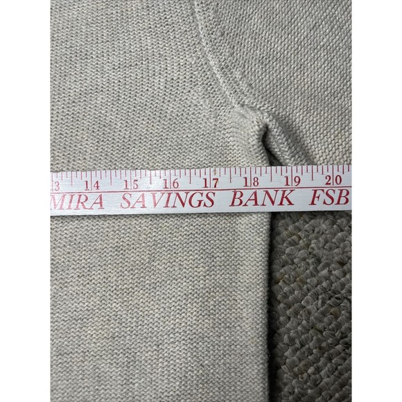 Christopher & Banks Full Zip Up Cardigan Sweater Knitted Oatmeal Size Medium - Picture 11 of 16